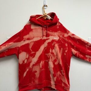 Nike Red Hoodie with White Logo